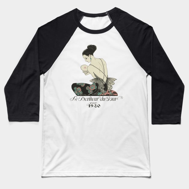 Cover design, Le Bonheur du Jour 1920 Baseball T-Shirt by UndiscoveredWonders